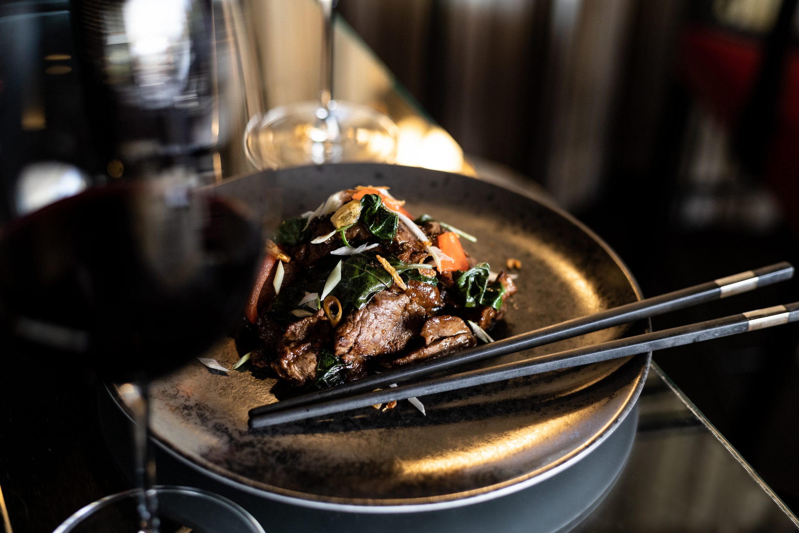 A Singular Pairing G d’Estournel and Basil Beef Cos Chronicle Cos