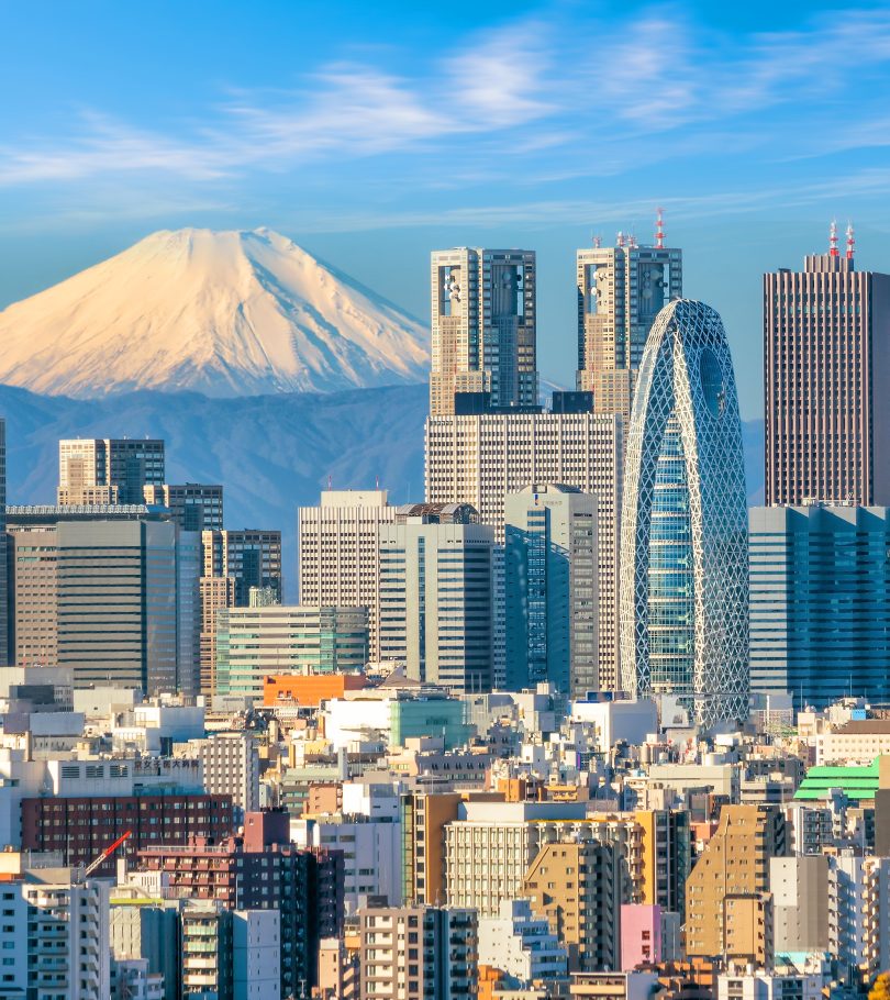 Tokyo,Skyline,And,Mountain,Fuji,In,Japan